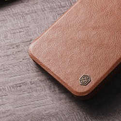 Nillkin Qin Pro Back Cover Δερμάτινη (iPhone 14 Pro Max) - Καφέ