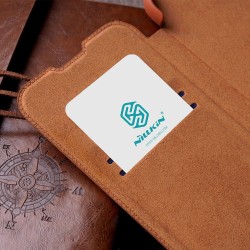 Nillkin Qin Pro Back Cover Δερμάτινη (iPhone 14 Pro Max) - Καφέ