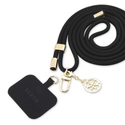 Guess Strap Λουράκι Λαιμού για Κινητά - Μαύρο