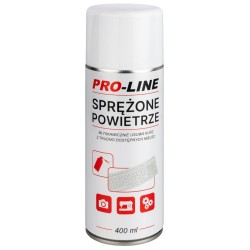 Σπρέι πεπιεσμένου αέρα Pro-Line 400ml για καθαρισμό ηλεκτρονικών, ραπτομηχανών και πληκτρολογίων, με λεπτό ακροφύσιο