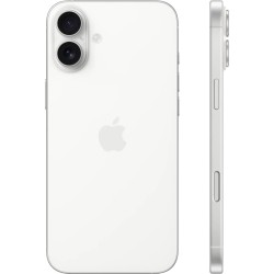 Apple iPhone 16 Plus 256GB σε λευκό χρώμα, με πίσω όψη που αναδεικνύει τις κάμερες και την πλάγια όψη με τα κουμπιά ελέγχου.