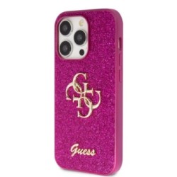 Guess Fixed Glitter 4G Logo Case Θήκη προστασίας από σιλικόνη – iPhone 15 Pro Max Purple – GUHCP15XHG4SGU