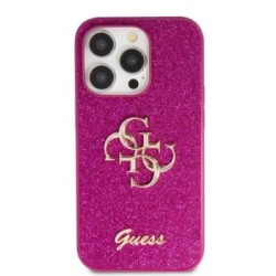 Guess Fixed Glitter 4G Logo Case Θήκη προστασίας από σιλικόνη – iPhone 15 Pro Max Purple – GUHCP15XHG4SGU
