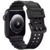 Triple Protection Λουράκι με Ανοξείδωτο Ατσάλι για Apple Watch 42/44/45mm - Μαύρο πίσω όψη