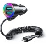 Joyroom Φορτιστής Αυτοκινήτου με 2 θύρες USB με Καλώδιο Lightning - Μαύρο Joyroom Φορτιστής Αυτοκινήτου με 2 θύρες USB με Καλώδιο Lightning - Μαύρο