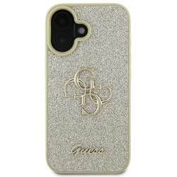 Guess Fixed Glitter 4G Logo Case για iPhone 16 Plus - Χρυσό