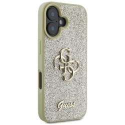 Guess Fixed Glitter 4G Logo Case για iPhone 16 Plus - Χρυσό