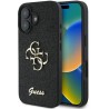 Guess Fixed Glitter 4G Logo Case για iPhone 16 Plus - Μαύρο