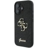 Guess Fixed Glitter 4G Logo Case για iPhone 16 Plus - Μαύρο