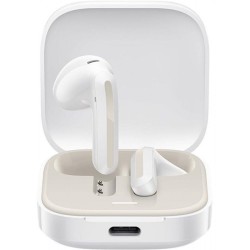 Xiaomi Redmi Buds 6 Active Bluetooth ακουστικά σε λευκό χρώμα με θήκη φόρτισης